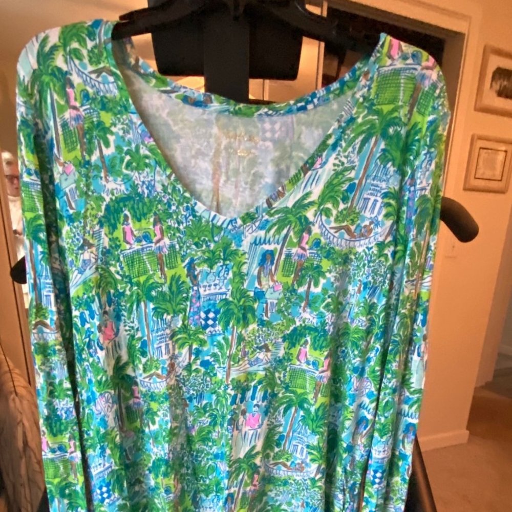 Lilly Pulitzer Long Sleeve V Neck PJ Top